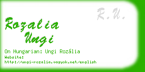 rozalia ungi business card